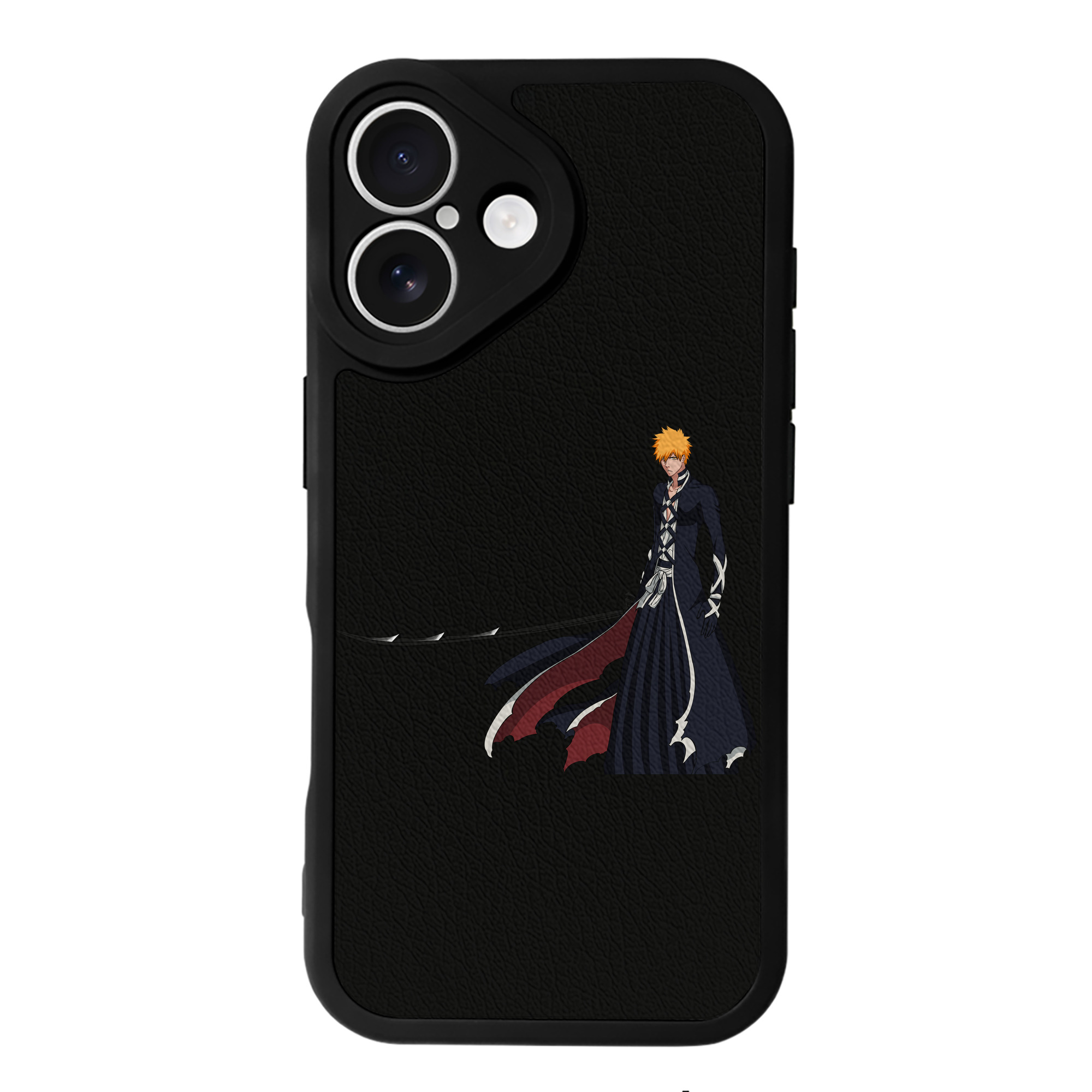 ブリーチ 黒崎一護（くろさき いちご）BLEACH Kurosaki Ichigo 【iPhone 16シリーズ対応】シリコンスマホケース（レザー調） 材質：シリコン
